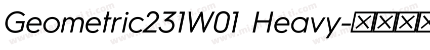Geometric231W01 Heavy字体转换